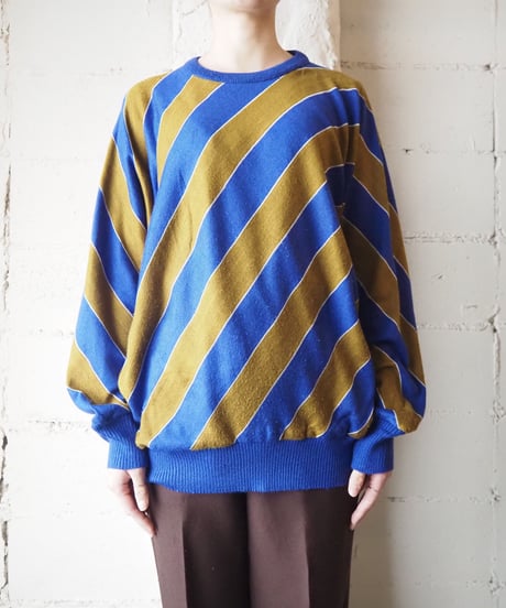 Dolman Sleeve Stripe Knit BLBR