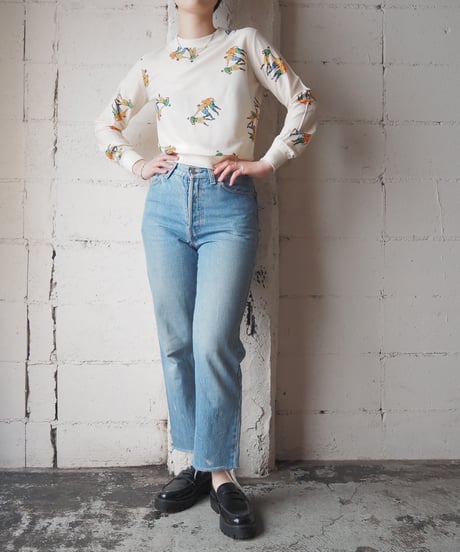 1960-70's Rugby Prayer Print Sheer Tops IV