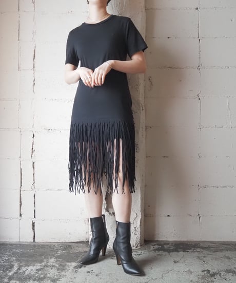 POLO Ralph Lauren Fringe Hem Tee Dress BK