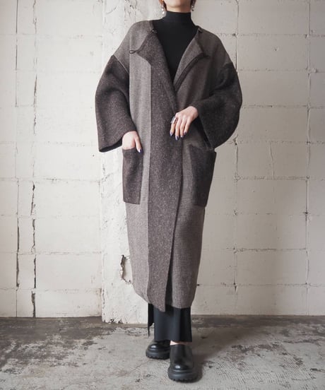 1980's marimekko Collarless Knit Coat BR