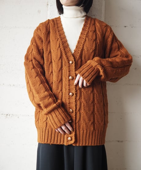 Vneck Fisherman Cardigan BR