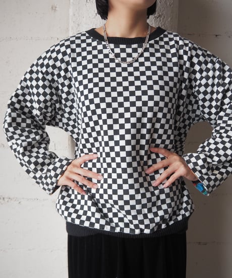 Check Flag Native Pattern Reversible Sweat