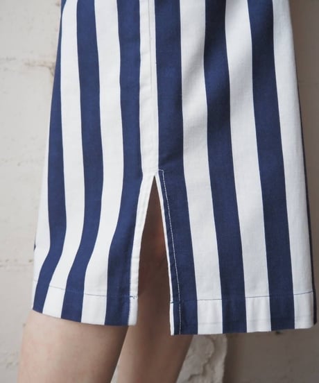 Square Neck Stripe Dress NVWH