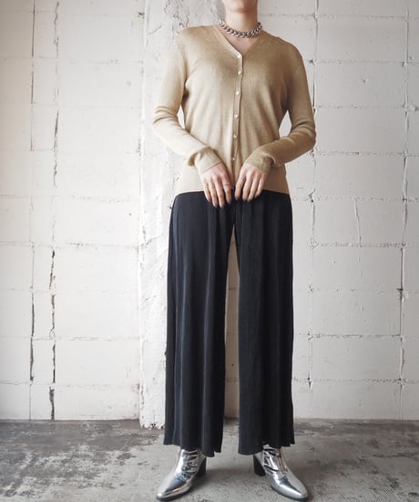 LAUREN  Lame V Neck Cardigan GD