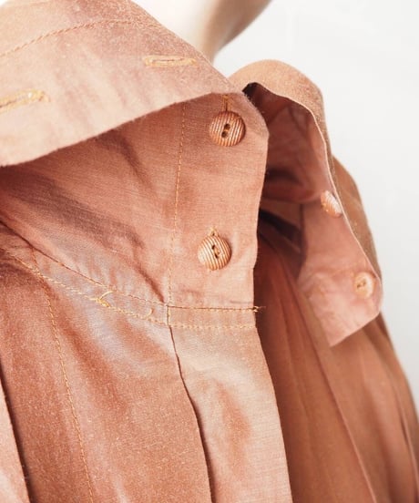 Pleated Design Satin Blouse BR
