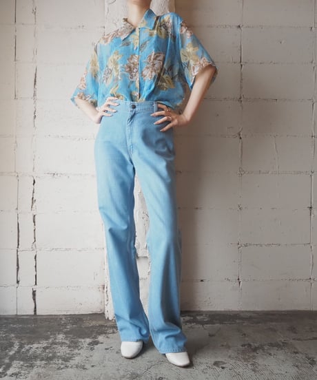 Flower Pattern Sheer Shirt LBLBEYE