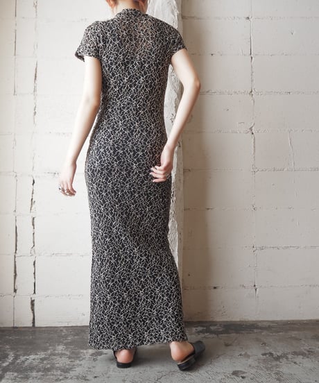 Flower Pattern Lace Dress BKBE