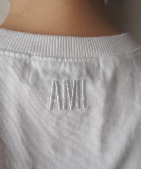 AMI PARIS Logo Embroidery Tee WH