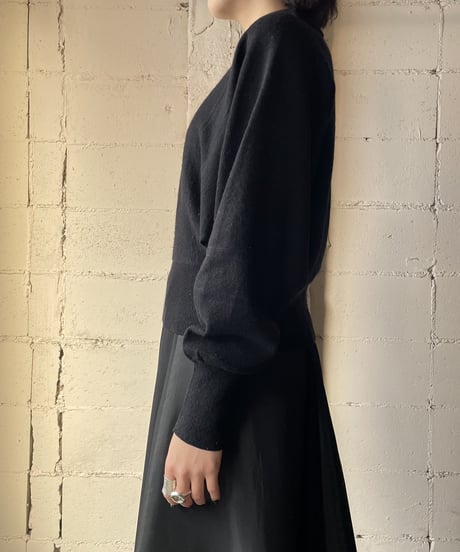 Design HighNeck  Dolman Sleeve Knit BK