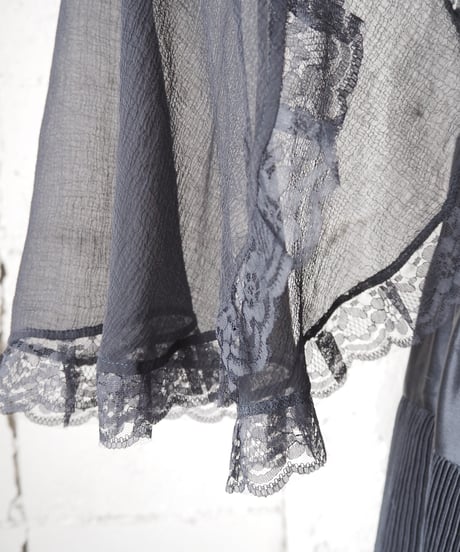 Flared Sleeve Velour Laceup Tops BK