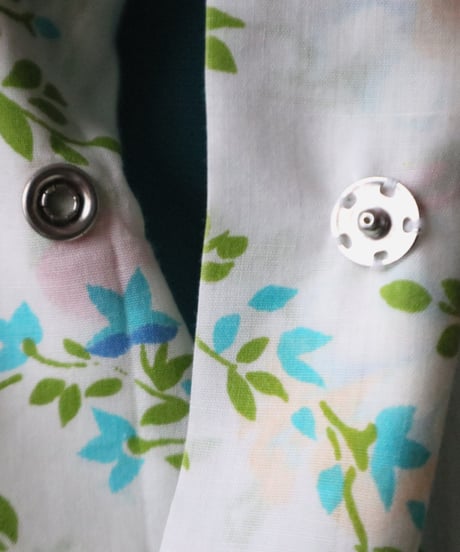 1970's Flower Pattern Pleated Collar Dress IV