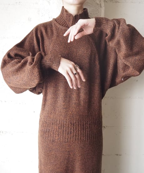 Layered Design Knit Dress BR