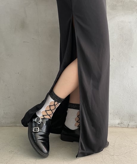 Side Slit Tight Easy Skirt BK