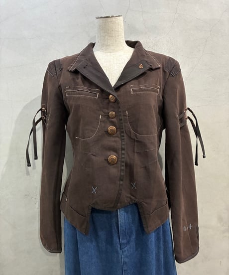 Marithe + François Girbaud Stand Collar Design Jacket DBR