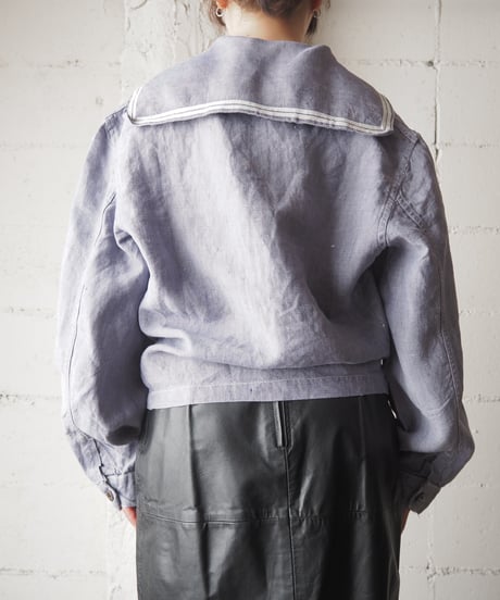 1950's French Navy Linen Sailor Shirt BL