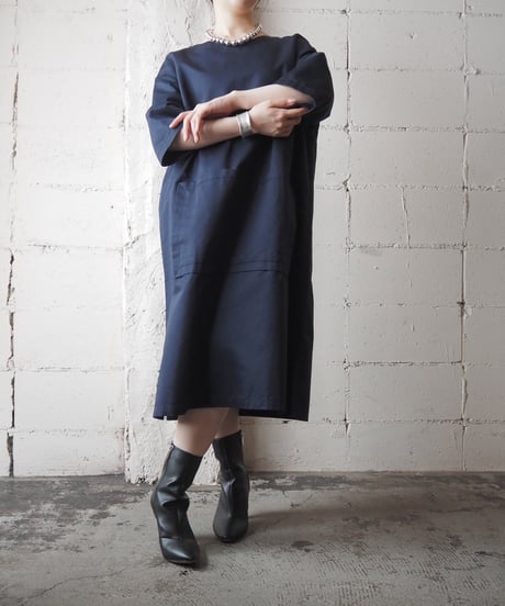 MARNI Square Pocket Middle Sleeve Dress NV