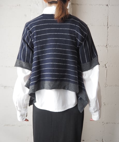 COMME des GARÇONS Stripe Square Hem Knit NVGR