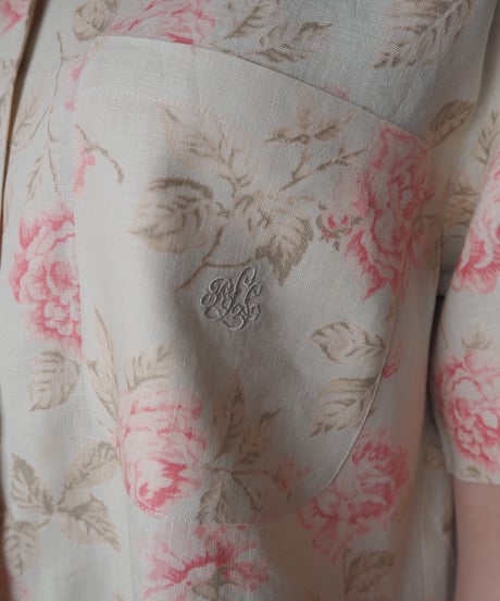 LAUREN RALPH LAUREN Rose Print Open Collar Shirt BE