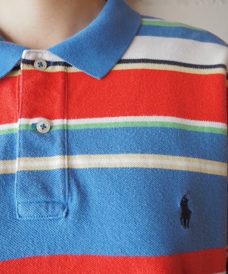 REMAKE Ralph Lauren Stripe Polo Shirt REBLWH