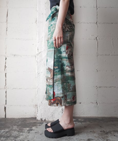 Horse Riding Pattern Wrap Skirt GNBR