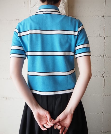 Remake LACOSTE Border Polo Shirt BLBKWH
