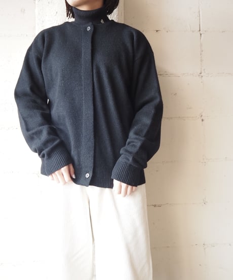 Calvin Klein Collarless Knit Cardigan BK