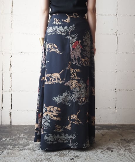 Hunting Pattern Tight Skirt BK