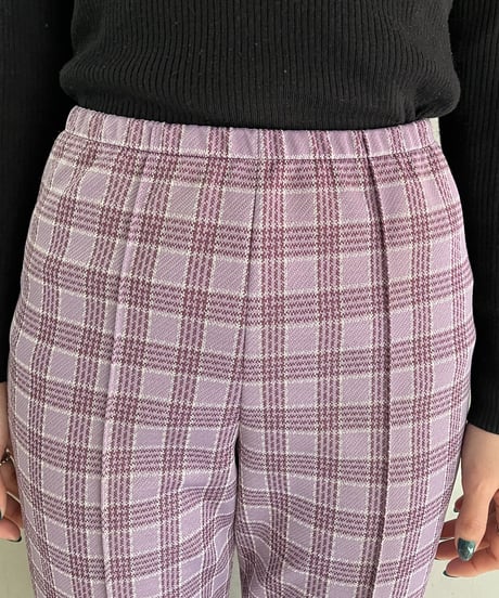 Check Pattern Easy Pants PUR