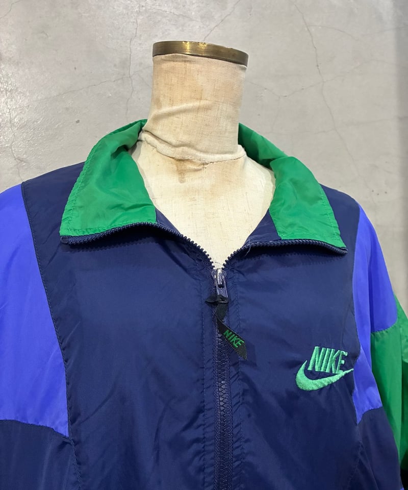 ジャケット・アウター 90's NIKE 3tone nylon jacket 90's NIKE Tricolor Nylon Jacket NV BL GN | Orfeo