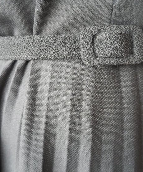 1970's Seethrough Sleeve Pleated Dress BK