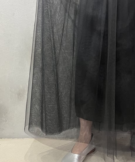 Tulled Flared Skirt BK