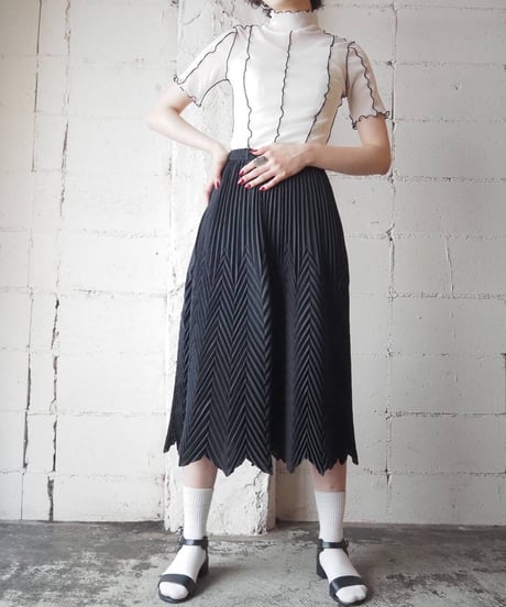 Design Pleated Easy Skirt BK