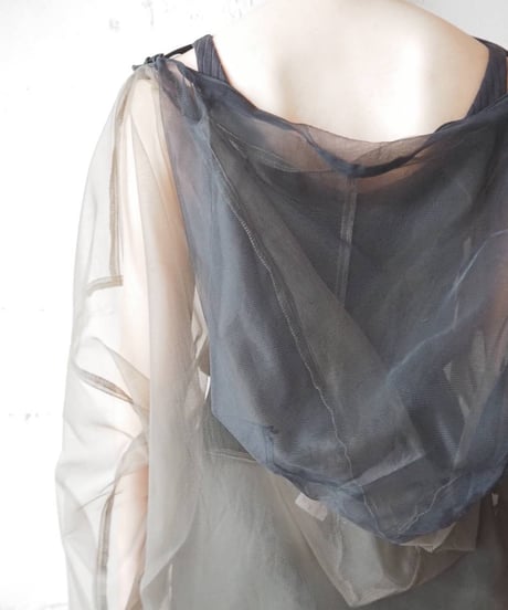 Bicolor Sheer P/O Jacket KA BL