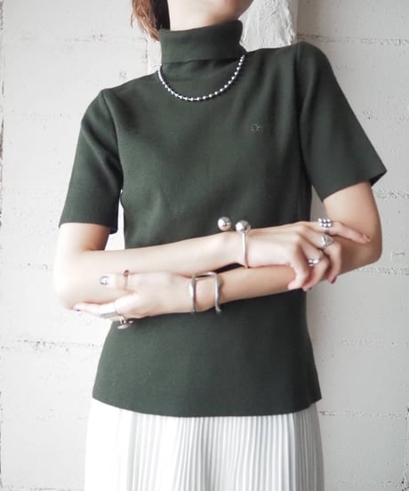 Burberrys Turtle Neck Knit Short Knit GN