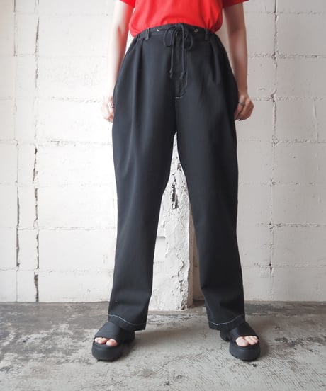 Remake Ralph Lauren Drawstring Tuck Pants BK