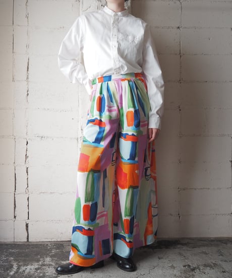 Watercolor Painted Wide Pants ORBLPI