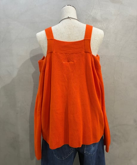 MM6 Maison Margiela Off Shoulder Rib Knit OR