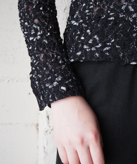 Made in USA Sheer Lace Shirt BKSV