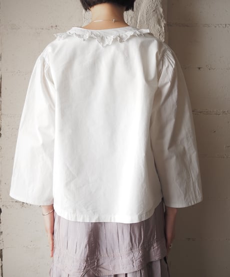 1920〜30's Euro Frilled Blouse WH