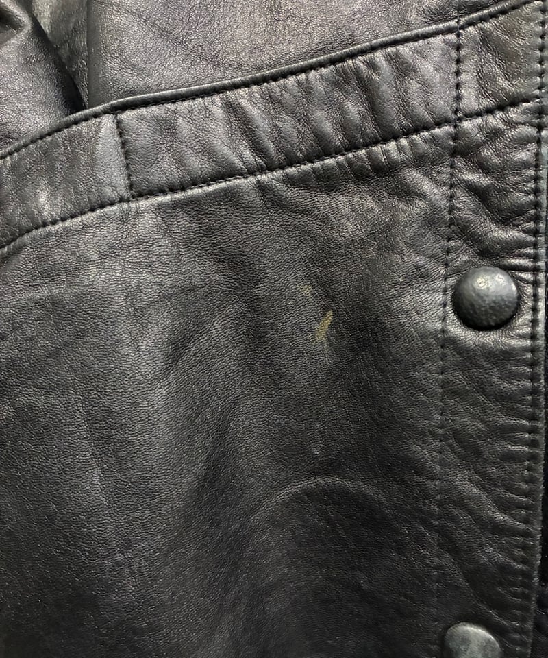 DOLMAN SLEEVE STAND COLLAR COAT ブラック 44 Stand Collar Dolman Sleeve Leather Coat BK | Orfeo