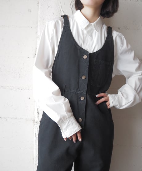 Lee White Stittch Overall BK