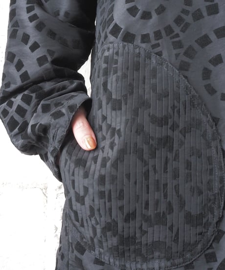 Volume Collar Design Coat BK