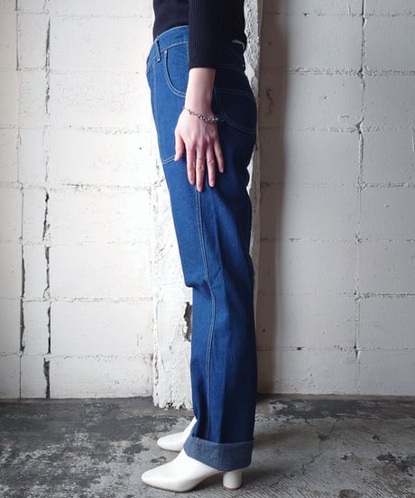 Levi's White Stitch Denim Painter Pants BL
