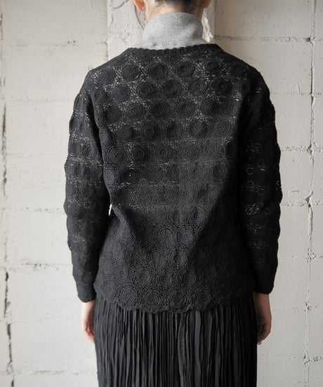 Hand Knit Crochet Cardigan BK