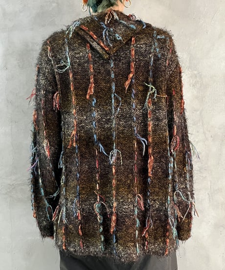Ribbon Design Collar Knit BRBL