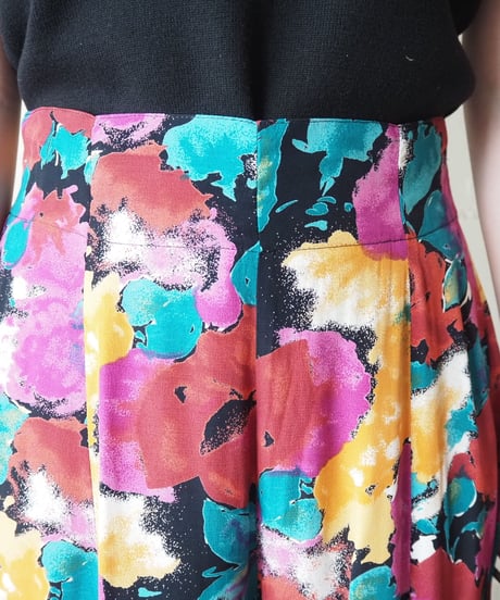 Flower Pattern Wide Pants REPI