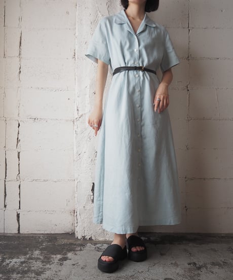 Eddie Bauer Open Collar Linen Dress LGN