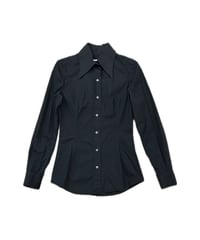 DOLCE&GABBANA Long Point Collar Cotton Shirt BK