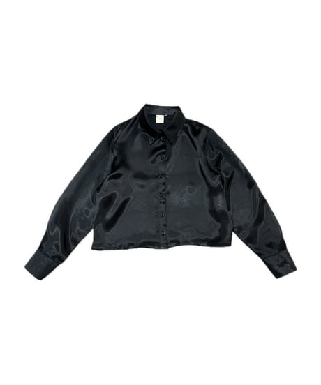 Cropped Satin Shirt BK