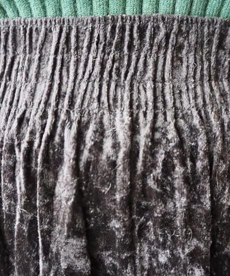 Velour Tiered Easy Skirt BK